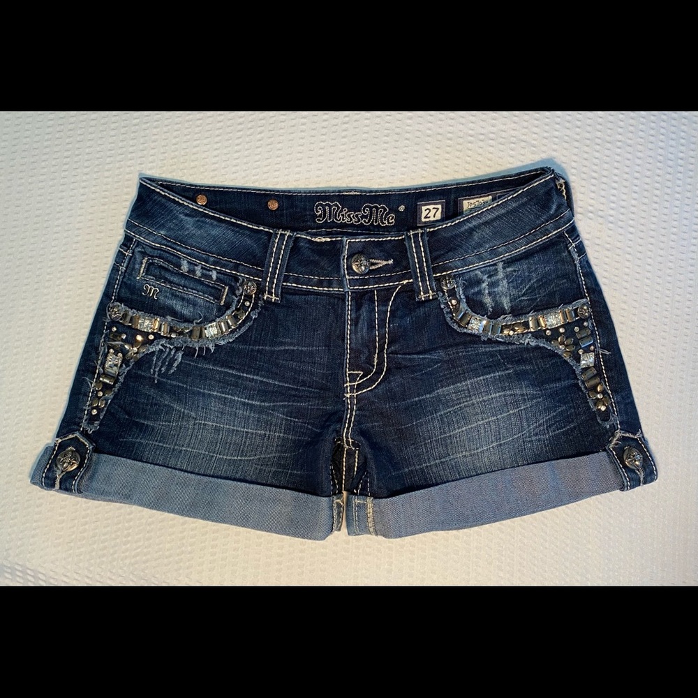 Women’s MISS ME Cutoff Shorts JP5703H Dark Wash 27